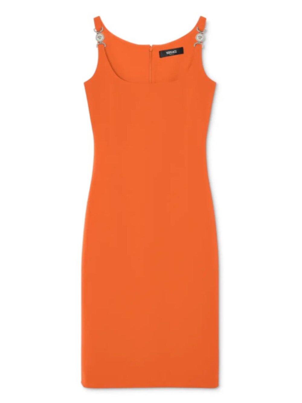 Versace Techno Cady Dress 10164101A12825 Size 6 US/M Papaya NWT - Picture 3 of 6